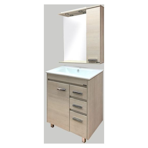 Тумба напольная с раковиной Comforty Марио 75 см, сосна лоредо - фото 7