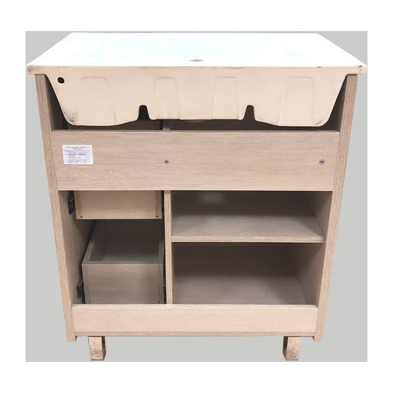 Тумба напольная с раковиной Comforty Марио 75 см, сосна лоредо - фото 6