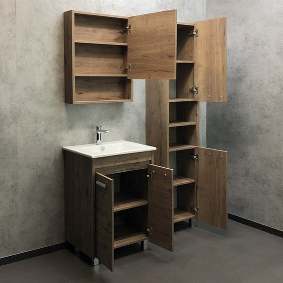 Тумба напольная с раковиной Comforty Марио 60 см, дуб тёмный - фото, картинка 8 Тумба напольная с раковиной Comforty Марио 60 см, дуб тёмный - фото 8