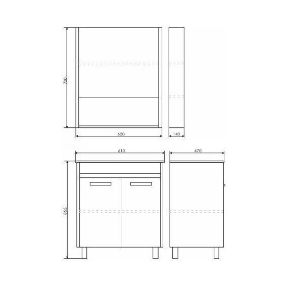 Зеркало-шкаф Comforty Марио 60 см, дуб тёмный - фото 7