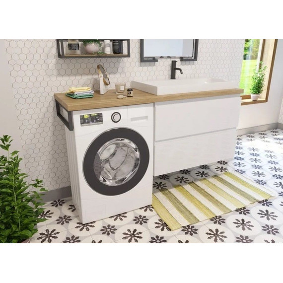 Тумба подвесная с раковиной-столешницей Эстет Malibu Luxe 155 см R ФР-00007114 - фото, картинка 4 Тумба подвесная с раковиной-столешницей Эстет Malibu Luxe 155 см R ФР-00007114 - фото 4