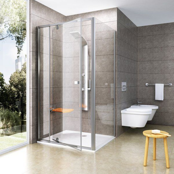 Душевое ограждение Ravak Pivot PPS+PDOP2 80х120 см, сатин/прозрачное - фото, картинка 3 Душевое ограждение Ravak Pivot PPS+PDOP2 80х120 см, сатин/прозрачное - фото 3