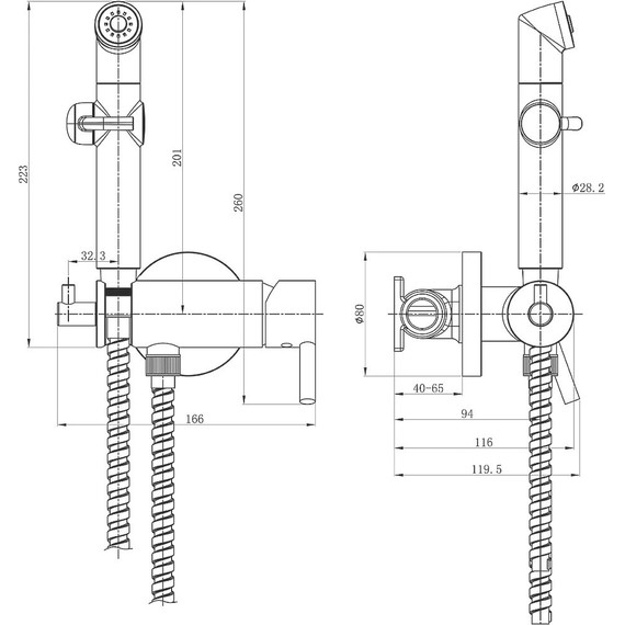 Набор для гигиенического душа Lemark Solo LM7166BL, черный - фото 4