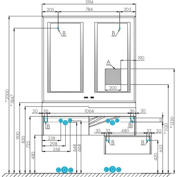 Зеркало Акватон Сакура 120 см Led 1A249702SKW80 - фото 4
