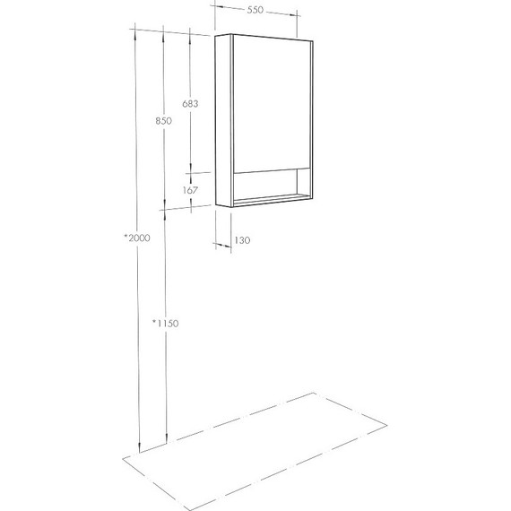 Зеркало-шкаф Акватон Сканди 55 см 1A252102SDB20, белый/дуб верона - фото 6