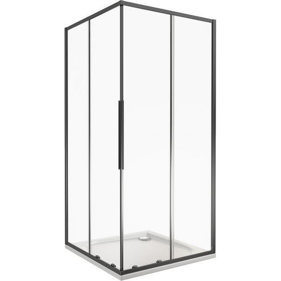 Душевое ограждение Bas Idea CR-100-C-B 100х100 см, чёрный/прозрачное - фото 