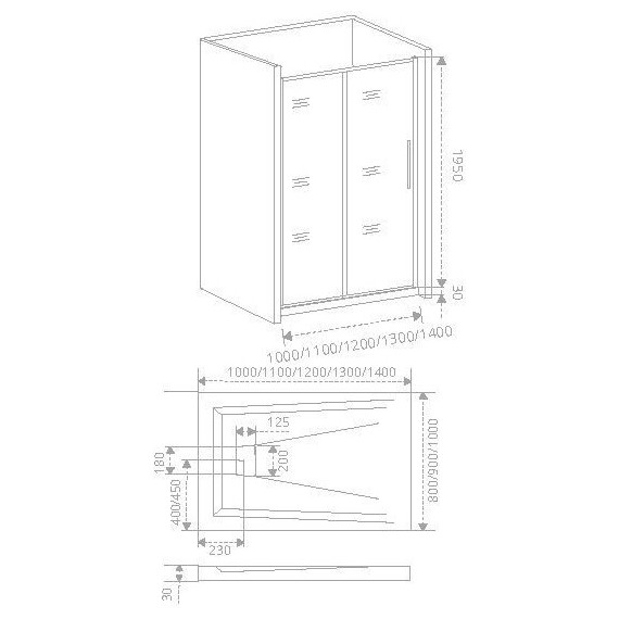 Душевая дверь Bas Idea WTW-120-C-B 120 см чёрный/прозрачное - фото 4