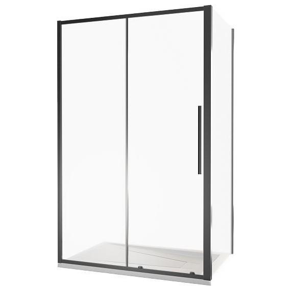 Душевое ограждение Bas Idea WTW-140-C-B+SP-90-C-B 140х90 см, чёрный/прозрачное - фото 