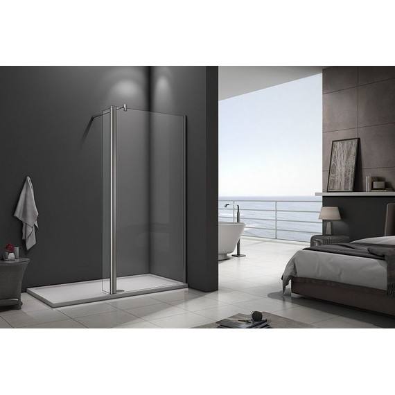 Душевая перегородка Bas Walk In SP2-80-C-CH 80 см хром/прозрачное - фото 2