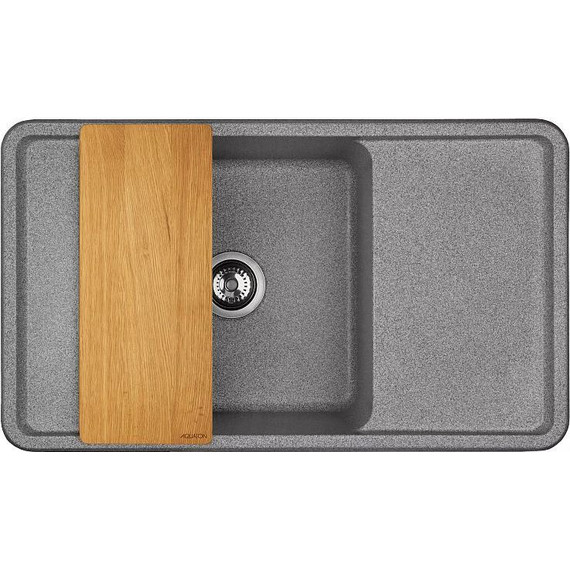 Кухонная мойка Акватон Беллис 1A724832BS230, серый, Цвет производителя: серый - фото 3