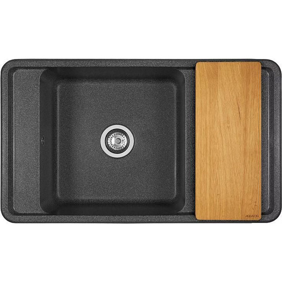Кухонная мойка Акватон Беллис 1A724832BS210, графит, Цвет производителя: графит - фото 2