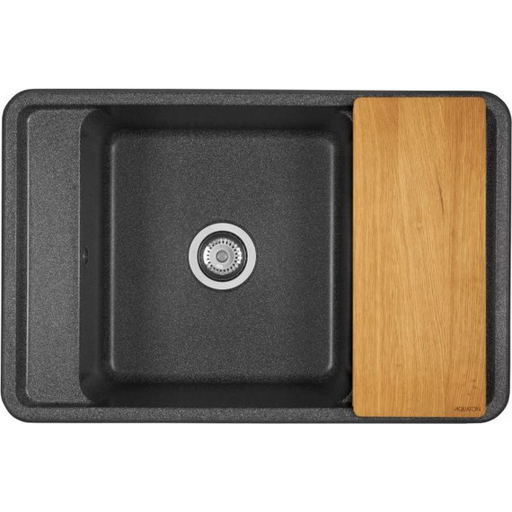 Кухонная мойка Акватон Беллис 1A725032BS210, графит, Цвет производителя: графит - фото 2