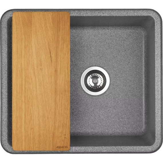 Кухонная мойка Акватон Беллис 1A724932BS230, серый, Цвет производителя: серый - фото 2