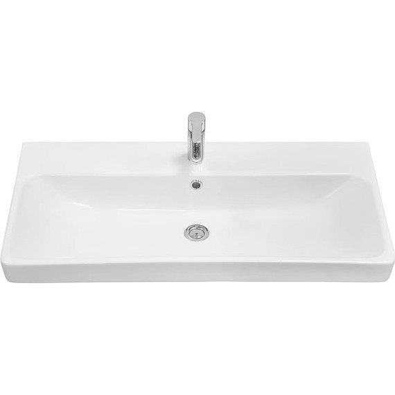 Тумба подвесная с раковиной Акватон Сканди 90 см 1A2519K0SDZ90, белый/дуб рустикальный - фото 15