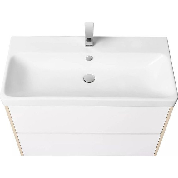 Тумба подвесная с раковиной Акватон Сканди 90 см 1A2519K0SDB20, белый/дуб верона - фото 4