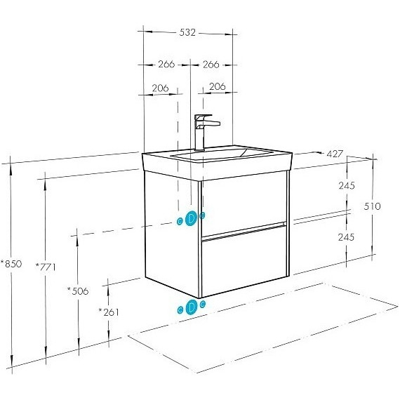 Тумба подвесная с раковиной Акватон Сканди 55 см 1A2517K0SDZ90, белый/дуб рустикальный - фото, картинка 10 Тумба подвесная с раковиной Акватон Сканди 55 см 1A2517K0SDZ90, белый/дуб рустикальный - фото 10