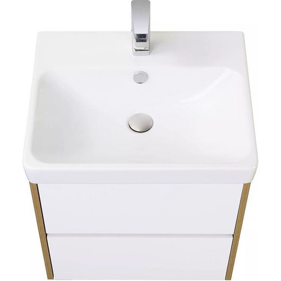 Тумба подвесная с раковиной Акватон Сканди 70 см 1A2518K0SDZ90, белый/дуб рустикальный - фото, картинка 5 Тумба подвесная с раковиной Акватон Сканди 70 см 1A2518K0SDZ90, белый/дуб рустикальный - фото 5