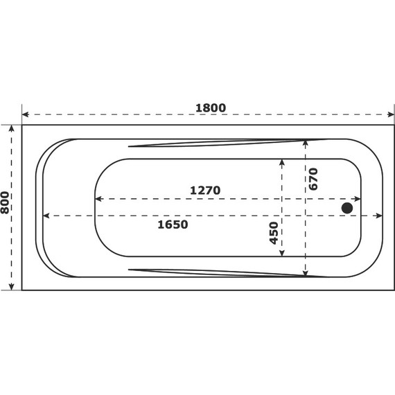 Ванна акриловая Bas Кварта 180х80 см (на каркасе) - фото 7