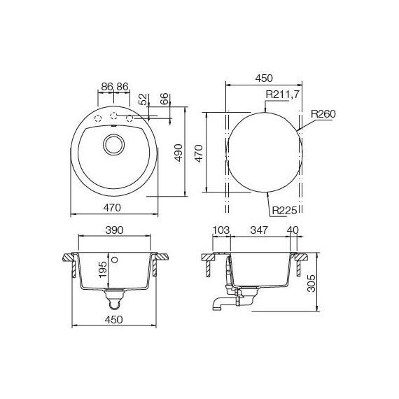 Кухонная мойка Schock Eclipse 45 700668, оникс - фото 3