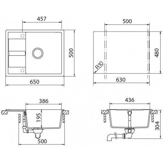 Кухонная мойка Schock Optima 50D 700796, мокка - фото 3