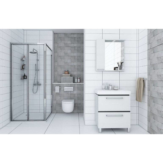 Душевое ограждение Aquaton Prima 80х80 см 1AX011SSXX000, алюминий/прозрачное - фото 2