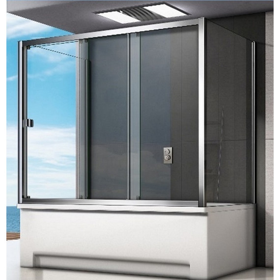 Шторка для ванны Bas Screen WTW-130-C-CH 1300х1400 мм, хром/прозрачное - фото 3