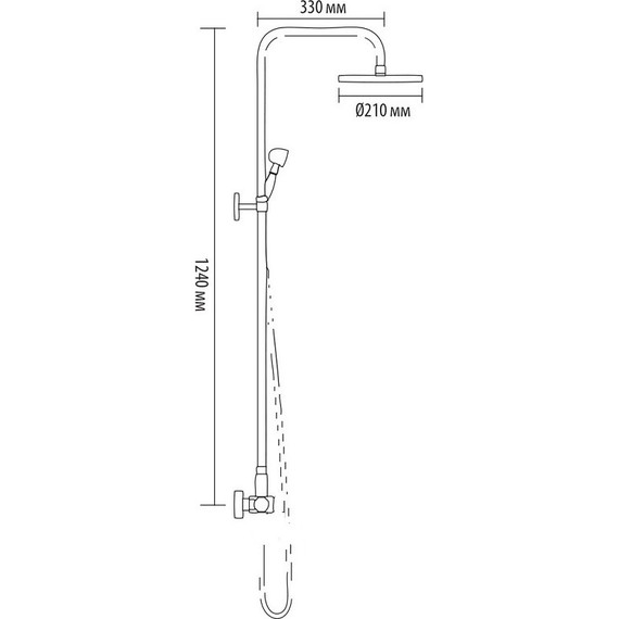 Душевая стойка Bronze de Luxe Windsor 10120F, бронза - фото 6