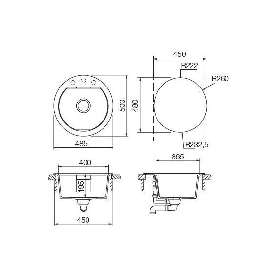 Кухонная мойка Schock Calypso 45 700778, магма - фото 2