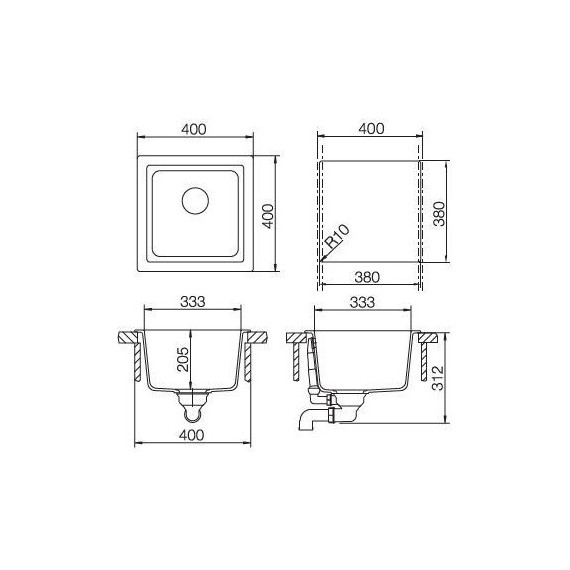 Кухонная мойка Schock Euro 40 700223, альпина - фото 4