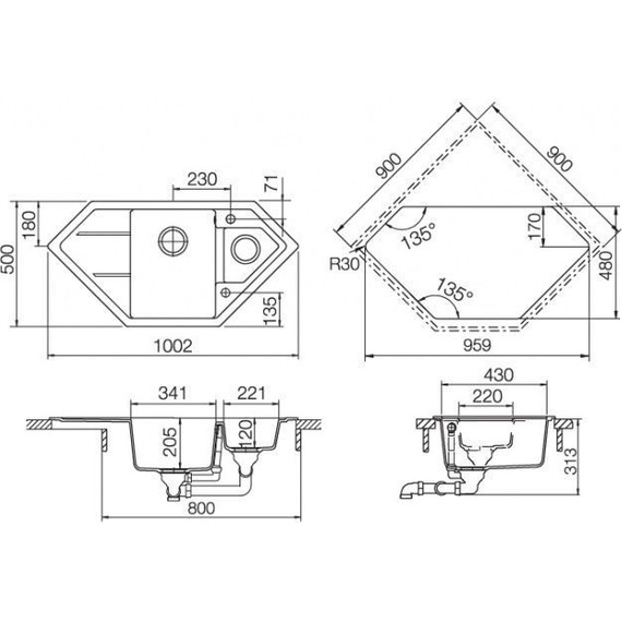 Кухонная мойка Schock Genius 90C 700239, мокка - фото 4