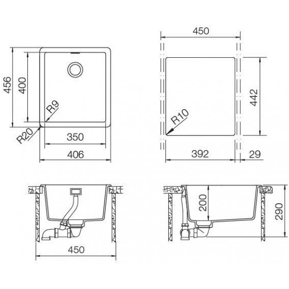Кухонная мойка Schock Greenwich 45 700895, пуро - фото 2
