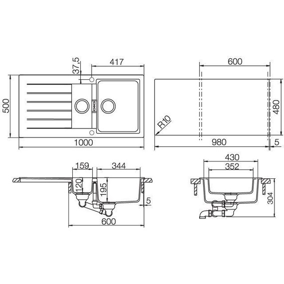 Кухонная мойка Schock Signus 60D 700064, бронза - фото 2