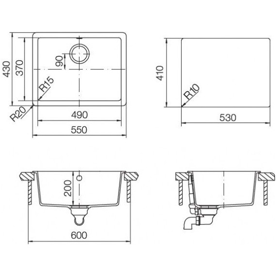 Кухонная мойка Schock Soho 60 700497, магма - фото 3