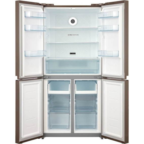 Холодильник Side by Side Korting KNFM 81787 GB (золотисто-бежевое стекло) - фото 2