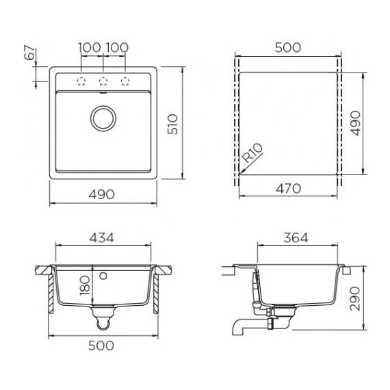 Кухонная мойка Schock Vero 50 700931, пуро - фото 2