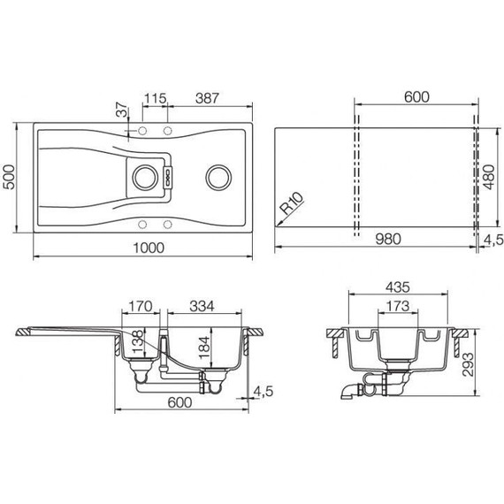 Кухонная мойка Schock Waterfall 60D 700105, магма - фото 2