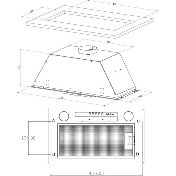 Вытяжка Korting KHI 6631 RB - фото 4