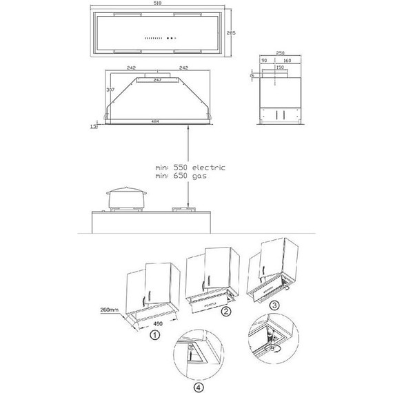 Вытяжка Korting KHI 6997 GN - фото 4