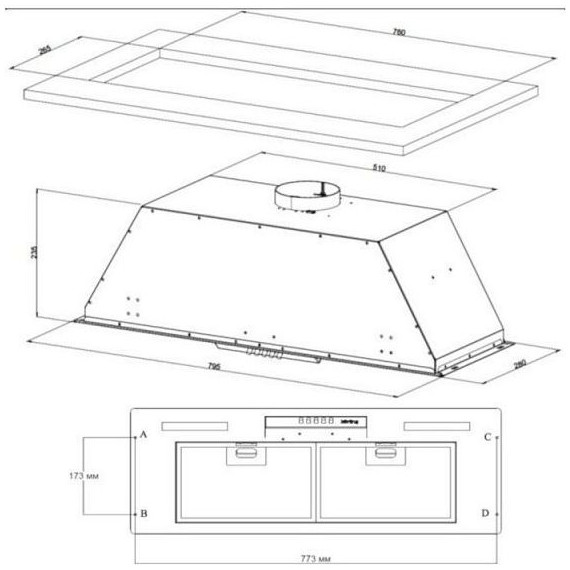 Вытяжка Korting KHI 9931 RN - фото 2