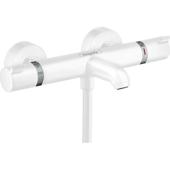 Смеситель для ванны с термостатом Hansgrohe Ecostat Comfort 13114700, белый матовый - фото 