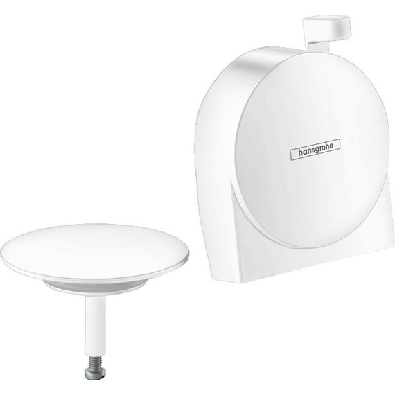 Внешняя часть излива на ванну с набором для слива и перелива Hansgrohe Exafill S 58117700, белый - фото 