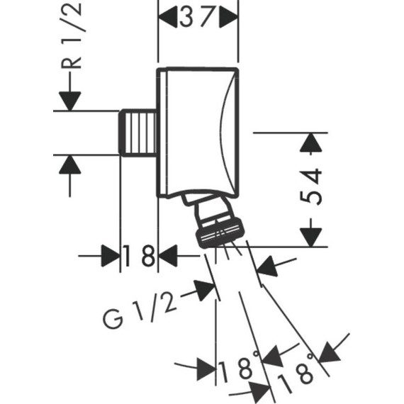 Шланговое подсоединение Hansgrohe Fixfit S 27506000 - фото 2