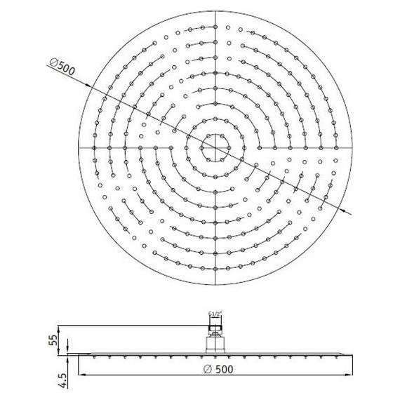 Верхний душ RGW SP-81 21148130-01, нержавеющая сталь, 300х300 мм - фото 6