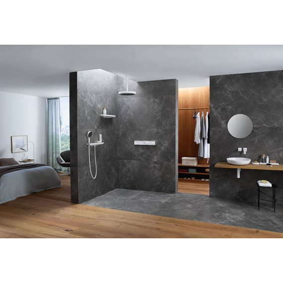 Шланговое подсоединение с держателем и полкой Hansgrohe Rainfinity 26843000 L - фото 4