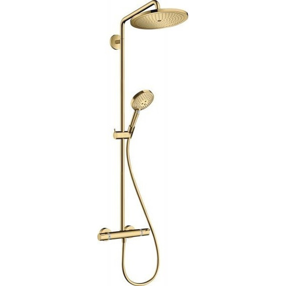 Душевая стойка с термостатом Hansgrohe Raindance Select S Showerpipe 280 1jet 26890990, золото - фото 