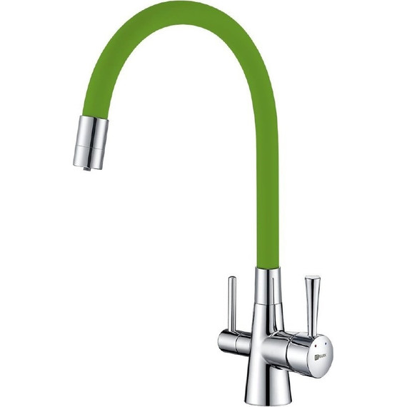 Смеситель для кухни Lemark Comfort LM3075C-Green, хром/зелёный - фото 
