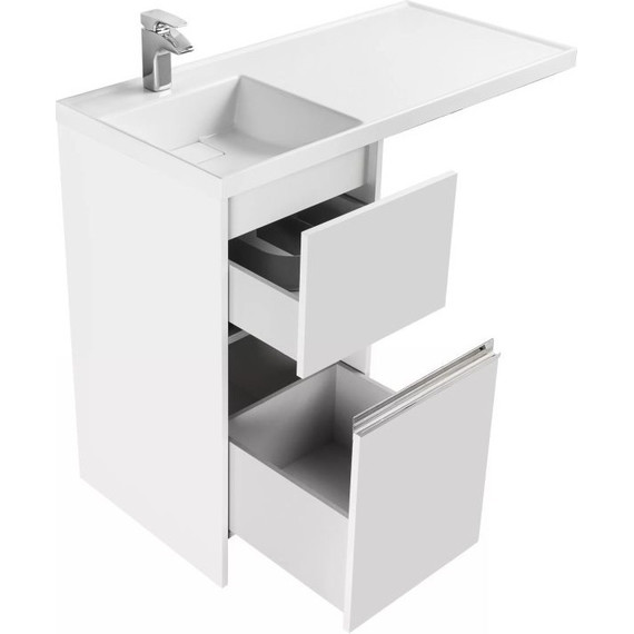 Тумба напольная с раковиной-столешницей Акватон Лондри 105 см 1A2360K0LH010 (раковина слева) - фото, картинка 4 Тумба напольная с раковиной-столешницей Акватон Лондри 105 см 1A2360K0LH010 (раковина слева) - фото 4