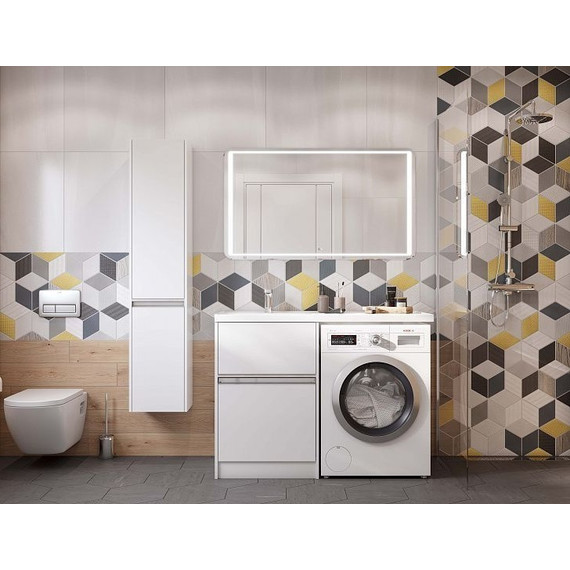 Тумба напольная с раковиной-столешницей Акватон Лондри 120 см 1A2359K1LH010 (раковина слева) - фото, картинка 9 Тумба напольная с раковиной-столешницей Акватон Лондри 120 см 1A2359K1LH010 (раковина слева) - фото 9