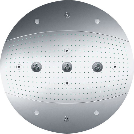 Верхний душ Hansgrohe Raindance Rainmaker 600 3jet 26117000 с подсветкой, латунь - фото 