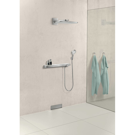 Верхний душ Hansgrohe Rainmaker Select 460 1jet 24003400, латунь/стекло, белый/хром - фото 3